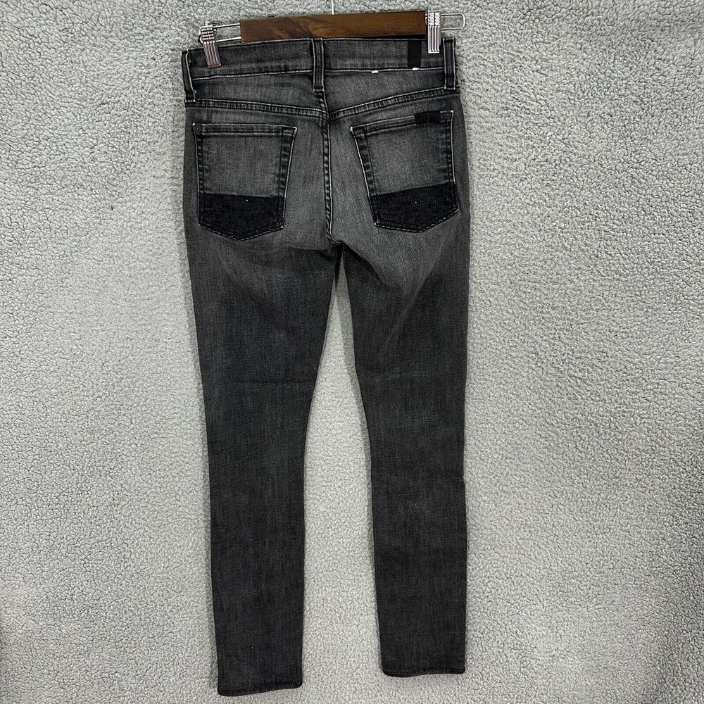7 for all mankind jeans womens 27 black roxanne skinny sequin mcbling y2k